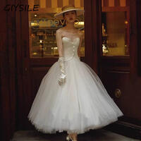 French Vintage White Wedding Dresses for Women Korean Plunge Slim Shooting Light Short Wedding Dress Vestidos De Novia 2024