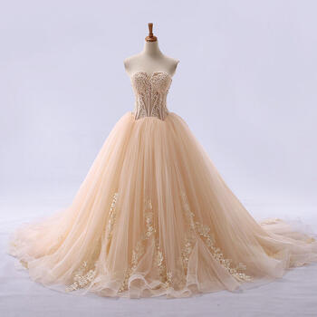 Strapless 2024 New Summer Quinceanera Dress Sleeveless Lace Embroidery Elegant Vintage Wedding Dress For Bride Vestido De Noiva