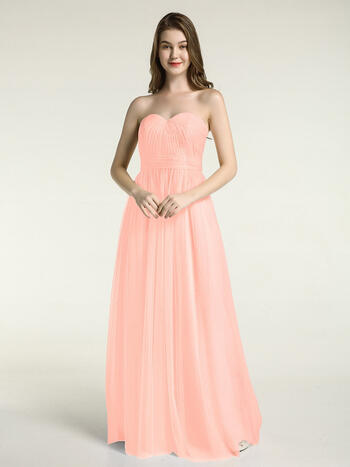 Strapless Sweetheart Neck Tulle Bridesmaid Dress With Bow Wedding Cocktail Dresses With Slit Pleated Evening Gowns