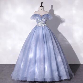 Ruffles Off the Shoulder Flowers Appliques Quinceanera Dresses 2024 Bling Tulle Evening Prom Party Gown robes 15 Years