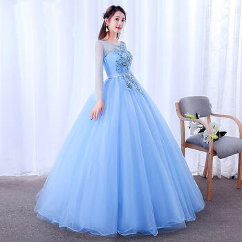 Beautiful Tulle Embroidery Chiffon Prom dresses Evening Gowns Backness Flower Sparkly 15 Year Old Quinceanera Dresses 2024