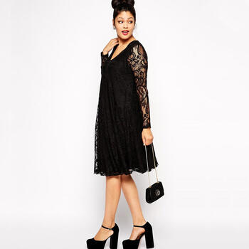 Plus Size Maxi Spring Autumn Lace Party Dress Sexy V-neck Long Sleeve Evening Night Out Dress Large Size Wedding Dress 6XL 7XL