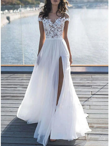 Boho Off the Shoulder Wedding Dress Spaghetti Straps Deep V-neck Backless A-line Vestidos De Novia 2024 robe de mariée