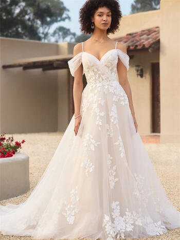 Classic Applique Bridal Gown 2024 Charming A-Line Beach Dress Romantic Lace Appliqué Floor Length Gowns For Wedding Vestidos De