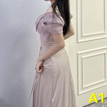 Ty00496 Pink new small fresh dress temperament casual party style long skirt party evening dress