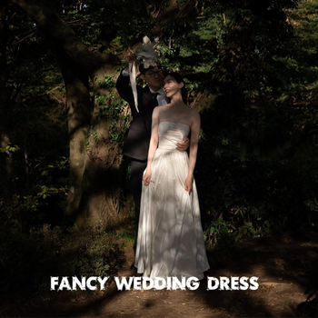 Fancy Simple Strapless Korea Wedding Dress Photo Shoot A Line Sleeveless Bridal Gown Taffeta Floor Length 웨딩드레스 Custom Made